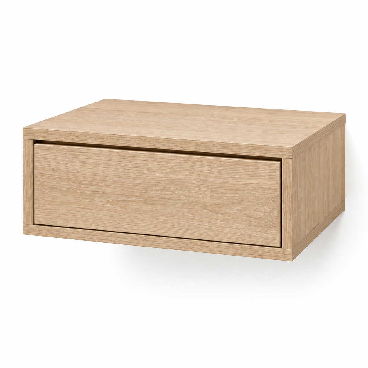 Hängender Nachttisch Eiche Hell mit Schublade 40x30x20 cm