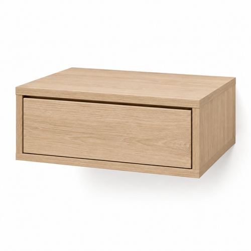 Hängender Nachttisch Eiche Hell mit Schublade 40x30x20 cm