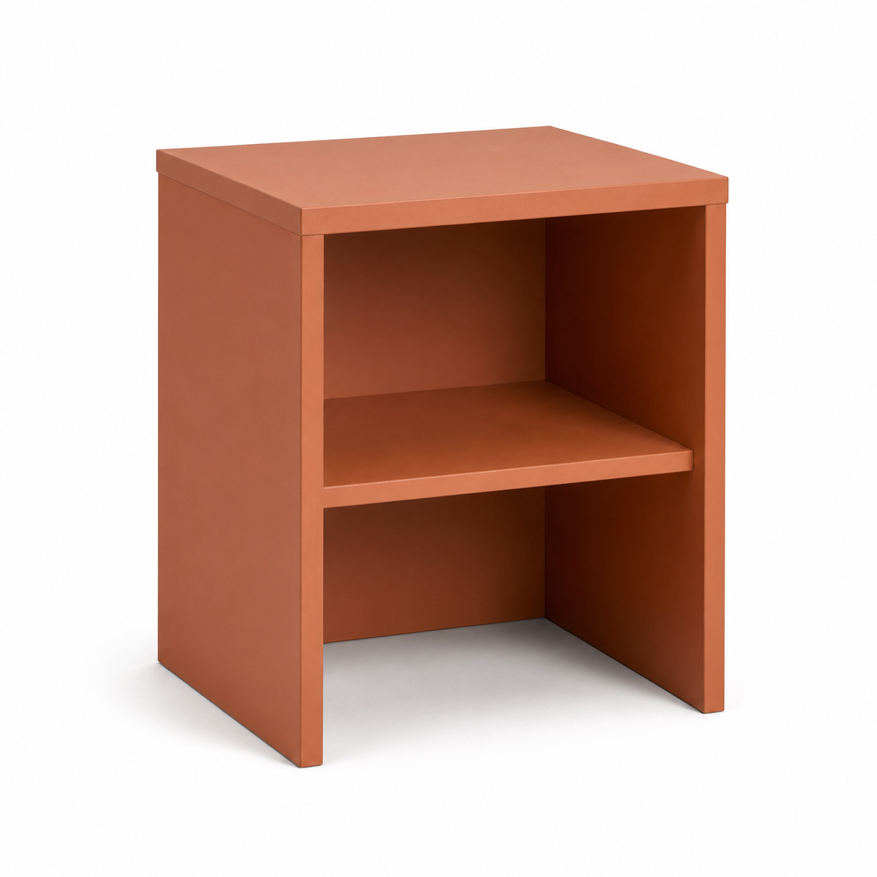 Offener Nachttisch Terrakotta mit Ablage 36x32x48 cm
