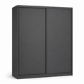 Kleiderschrank Anthrazit mit Schiebetüren 160x60x200 cm