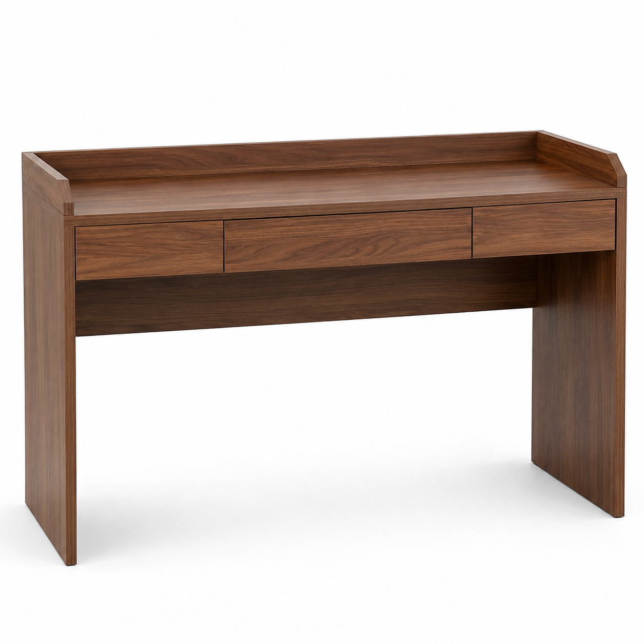 Schminktisch Walnussoptik mit breiter Ablage 110x45x78 cm