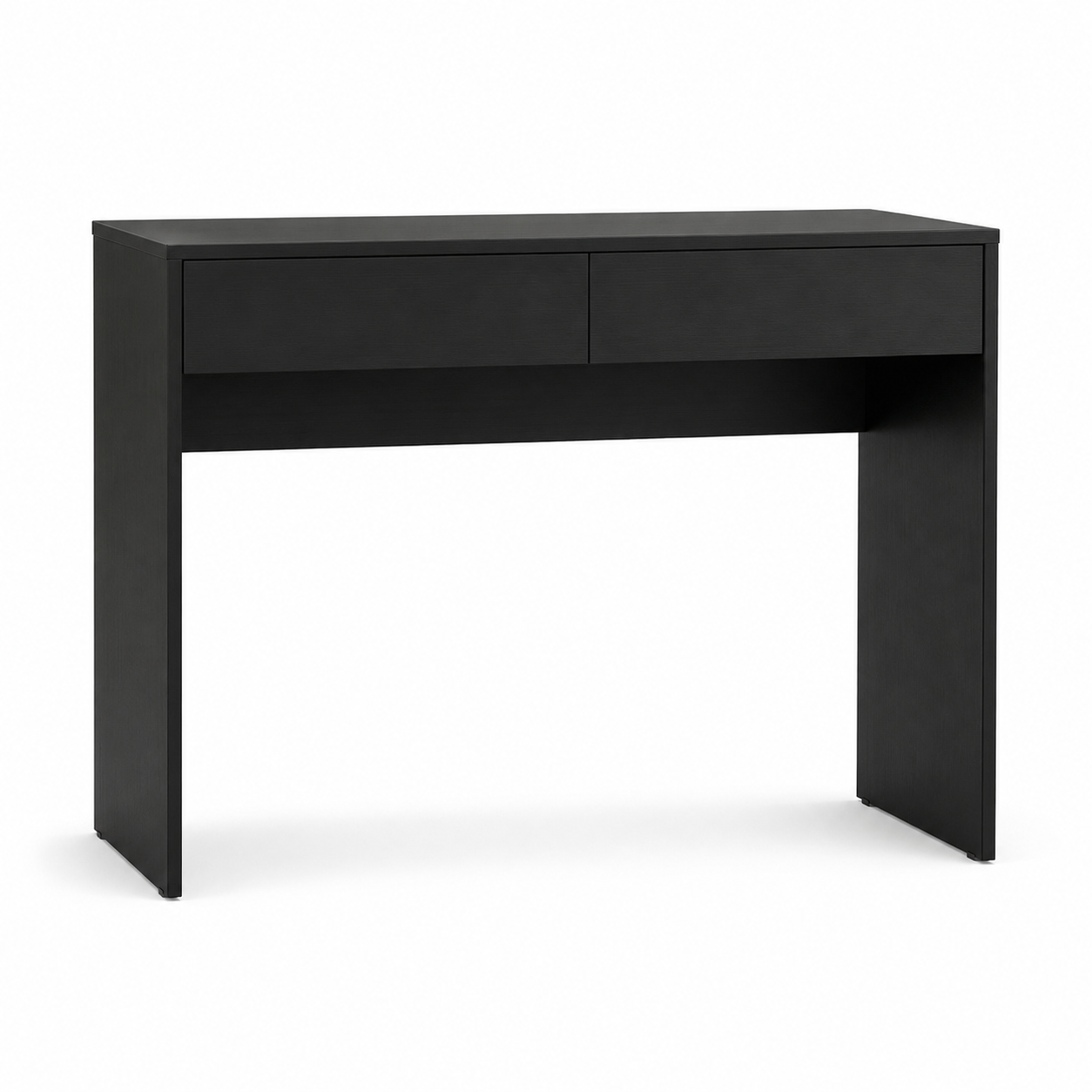 Minimalistischer Frisiertisch Schwarz mit zwei Schubladen 100x45x78 cm